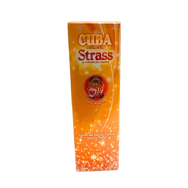 "Perfume Cuba Strass para hombre, frasco rojo con aroma especiado y amaderado, 100ml, Cuba Paris."