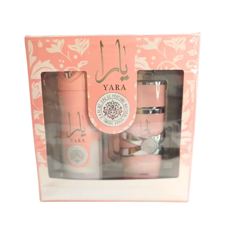 Set Yara Perfume + Desodorante - Lattafa (EDP 100ml + Spray 200ml - Mujer)