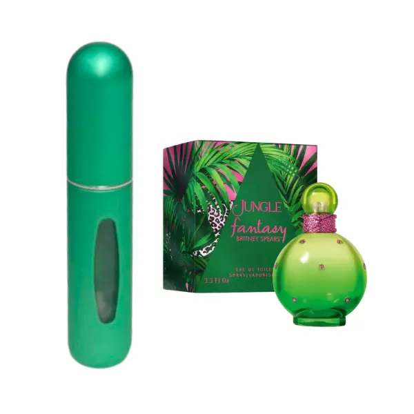 Decantador de perfume Fantasy Jungle de Britney Spears, 5ml, esencia tropical frutal.